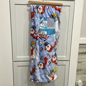 Frosty the Snowman Christmas throw plush soft